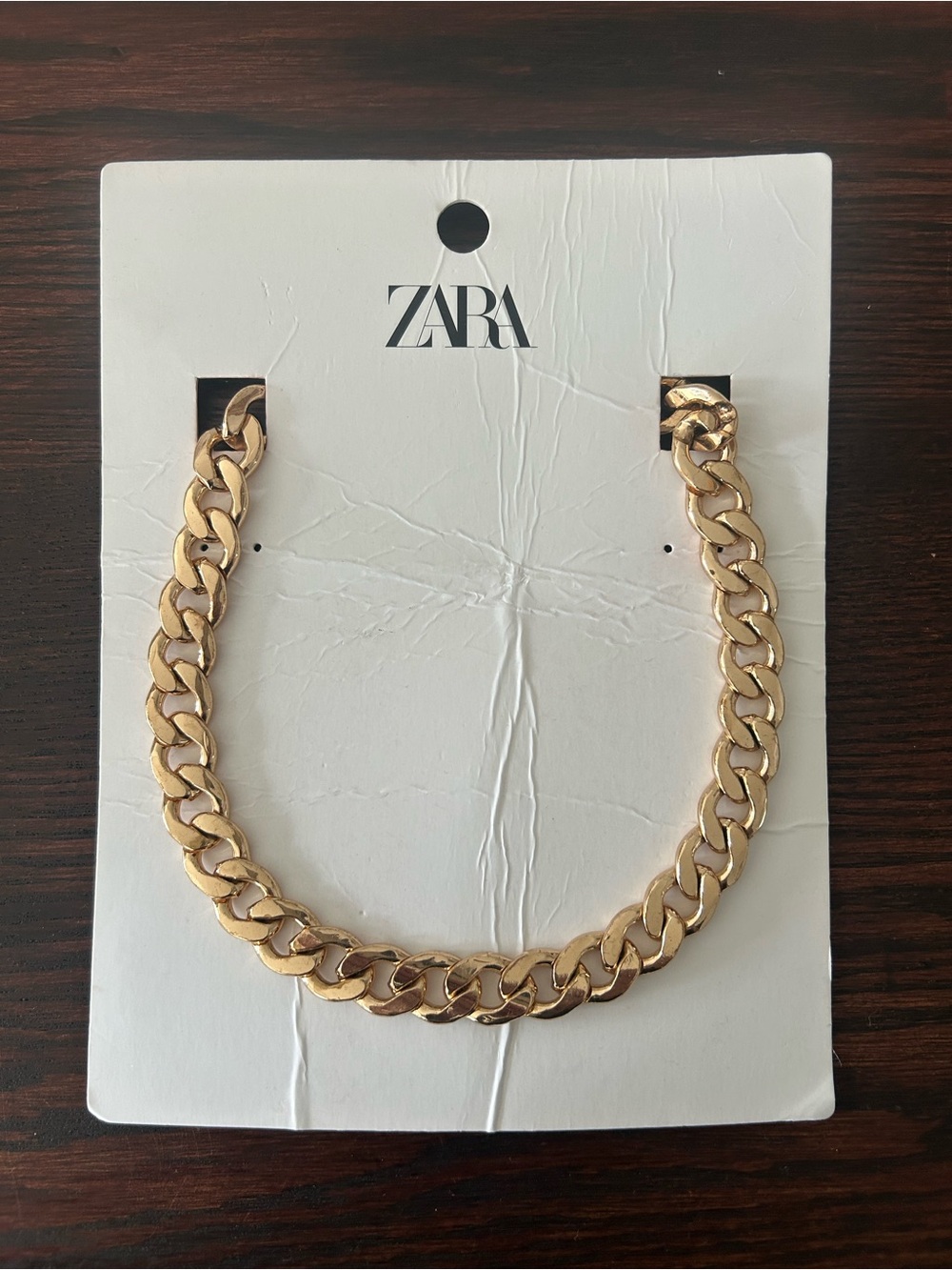 ZARA Gold Chunky Curb Chain Necklace
